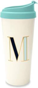 img 4 attached to ☕️ Kate Spade New York Women's Stylish Initial Thermal Travel Mug Tumbler, 16 fl. oz.