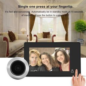 img 1 attached to 📸 Zerone Smart Digital Door Peephole Viewer: 4.3-Inch TFT-LCD Camera with 140° Wide Angle HD Security Monitor