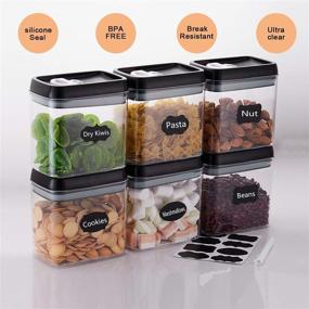 img 1 attached to BPA-Free Airtight Food Storage Container Set - 6 Sets of Same Size for Kitchen & Pantry Organization - Labels & Marker Included - Maintains Freshness