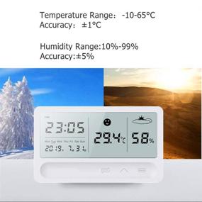img 3 attached to 🌡️ BeigeFamu Indoor Thermometer Humidity Meter: Accurate HD Display, Rechargeable, Perfect for Home, Greenhouse, Office