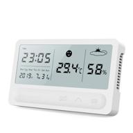 🌡️ beigefamu indoor thermometer humidity meter: accurate hd display, rechargeable, perfect for home, greenhouse, office logo