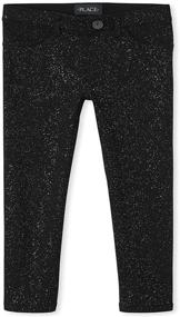 img 4 attached to Glitter French Jeggings for Girls' Clothing - Childrens Place Pants & Capris
