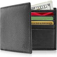 🧳 authentic leather slim bifold wallets for men - essential accessories in wallets, card cases & money organizers logo