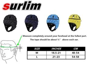 img 3 attached to 🧢 Surlim Soft Shell Helmet - Flexible Head Protection for Flag Football, Rugby, Soccer, and Special Needs Individuals - Youth and Adult Sizes Available