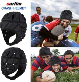 img 1 attached to 🧢 Surlim Soft Shell Helmet - Flexible Head Protection for Flag Football, Rugby, Soccer, and Special Needs Individuals - Youth and Adult Sizes Available