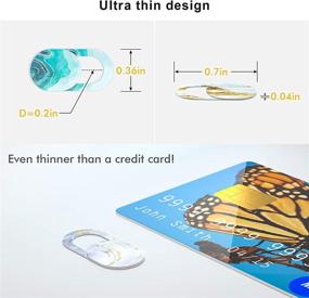 img 1 attached to 📷 Webcam Cover Slide: Ultra Thin Privacy Protector for MacBook, iPhone, iPad - Marbling Design, 3pcs Set