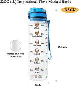 img 1 attached to 64oz 1L Motivational Sloth Water Bottle with Time Marker - Just A Girl Who Loves Sloths HHA0307018