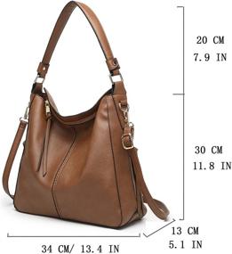img 1 attached to 👜 Designer Women's Shoulder Leather Handbags & Wallets - Fashionable Totes for SEO