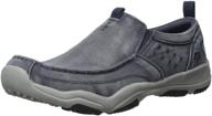 👞 skechers larson bolten slip charcoal men's shoes: stylish loafers & slip-ons for unmatched comfort and versatility logo