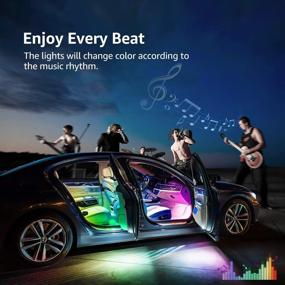 img 3 attached to 🚗 Enhance Your Car's Ambiance with RGB Interior Car Lights: 2-in-1 Design 4pcs 48 LED, App & Remote Control, Music Mode, DIY & Scene Mode, 12V DC