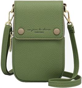 img 4 attached to Aeeque Small Crossbody Bags for Women, Leather Cell Phone Purse Shoulder Bag