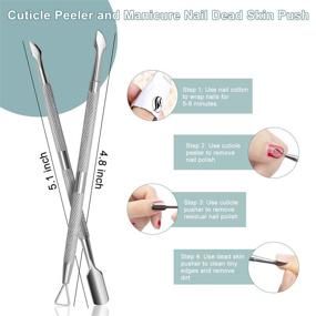 img 1 attached to 💅 CGBE Cuticle Trimmer and Pusher Set: Professional Stainless Steel Manicure Tools for Perfect Fingernails and Toenails