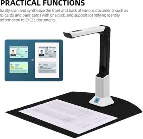 img 2 attached to 📸 AOUSTHOP Portable USB Document Scanner: High-Definition Real-time Projection, Camera & Video Recording, OCR English A4 Format Bound Document, Teacher Business Live Demo Web Conference