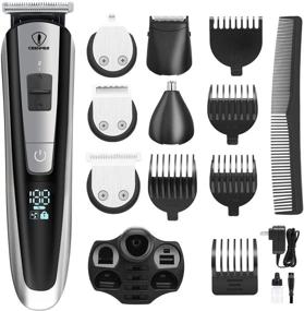 img 4 attached to 🧔 Ceenwes Professional Men's Grooming Kit: Beard Trimmer, Hair Clippers, Hair Design Trimmer, Mustache Trimmer, Body Groomer, Nose & Ear Trimmer - Ideal for Facial & Body Hair