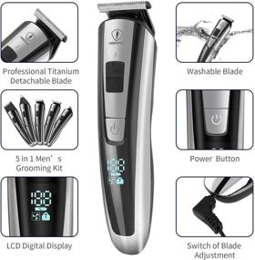 img 3 attached to 🧔 Ceenwes Professional Men's Grooming Kit: Beard Trimmer, Hair Clippers, Hair Design Trimmer, Mustache Trimmer, Body Groomer, Nose & Ear Trimmer - Ideal for Facial & Body Hair