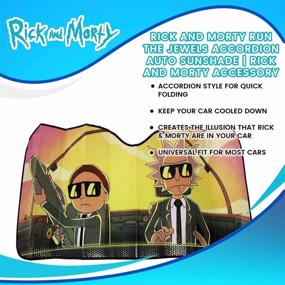 img 1 attached to 🌞 Stay Cool in Style with Rick and Morty Run the Jewels Accordion Auto Sunshade!