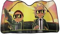 🌞 stay cool in style with rick and morty run the jewels accordion auto sunshade! logo