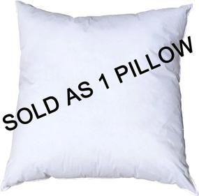 img 2 attached to 🛏️ Machine Washable 15x15 Inch Pillowflex Premium Polyester Filled Pillow Form Insert - Square Design - Made in USA