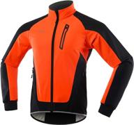 arsuxeo men's winter cycling jacket: thermal fleece softshell, waterproof & windproof mtb bike outwear - 20b model logo