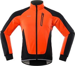 img 3 attached to ARSUXEO Men's Winter Cycling Jacket: Thermal Fleece Softshell, Waterproof & Windproof MTB Bike Outwear - 20B Model