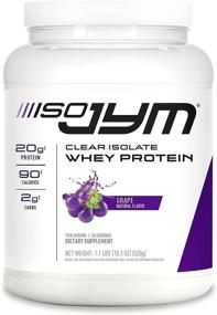 img 4 attached to JYM Supplement Science Iso Jym: Low-Calorie, Fat-Free, Sugar-Free Grape Protein Shake for 🍇 Women & Men - 90 Calories, 100% Whey Isolate - Mixes Clear - 20 Servings