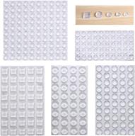 🔹 silicone rubber bumper pads for cabinets, drawers, picture frames, cutting board, and furniture - clear self adhesive noise dampening bumpers - 272pcs, 5 sizes pack - surface protection logo