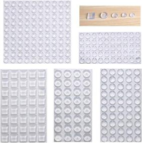 img 4 attached to 🔹 Silicone Rubber Bumper Pads for Cabinets, Drawers, Picture Frames, Cutting Board, and Furniture - Clear Self Adhesive Noise Dampening Bumpers - 272Pcs, 5 Sizes Pack - Surface Protection