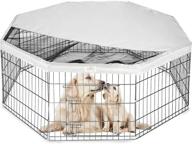xkiss pet playpen mesh fabric top cover - 🐾 36/24 inch, provides shade & uv/rain protection, playpen not included логотип