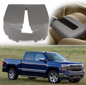 img 4 attached to 🚗 Чехол для подлокотника центральной консоли для Chevy GMC Avalanche Silverado Tahoe Suburban Yukon Yukon XL Sierra 2007-2013 (только кожаная часть)