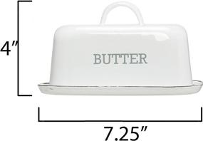 img 1 attached to 🧈 Elegantly Practical: Creative Co Op Enameled Butter Storage Solution