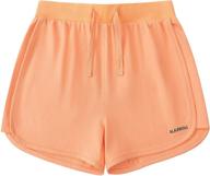 alaviking orange m girls' athletic running waistband for skirts & skorts: top-notch performance logo