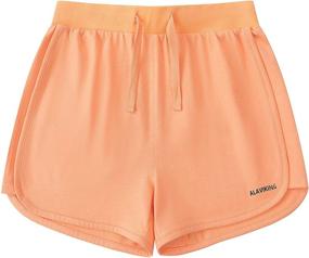 img 4 attached to ALAVIKING Orange M Girls' Athletic Running Waistband for Skirts & Skorts: Top-Notch Performance