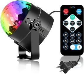 img 4 attached to 🎉 Disco Light Party Lights, Spriak DJ Stage Strobe Light Sound Activated, 7 Colors with Remote Control Disco Ball Lamps for Birthday Dance, Home, KTV, and Christmas Parties (1 Pack)