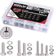 🔩 hilitchi 510-piece stainless steel metric hex flat head bolts screws nuts flat and lock washers assortment kit for m4/5/6 sizes logo