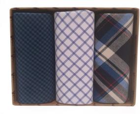 img 1 attached to 🎁 Blue Handkerchiefs - Stylish Gift Pack for Hipsters