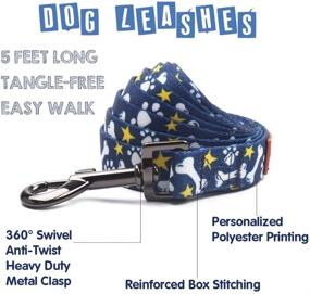 img 1 attached to 🐾 Adjustable QQPETS Dog Collar and Leash Set with Quick Release Buckle - Personalized Soft Collar + Unique 5ft Heavy Duty Leash for Small Medium Large Dogs - Ideal for Outdoor Walking & Training