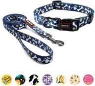 🐾 adjustable qqpets dog collar and leash set with quick release buckle - personalized soft collar + unique 5ft heavy duty leash for small medium large dogs - ideal for outdoor walking & training logo