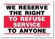reserve refuse service anyone sign logo