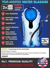 img 3 attached to FREEMOVE 2L Hydration Bladder with Cleaning Kit | 3L Water Bladder – Leak Proof, 💧 Tasteless & BPA Free | TPU Water Reservoir with Quick Release Insulated Tube & Shutoff Valve