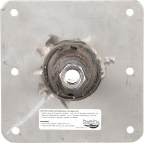 img 1 attached to 📍 Attwood SP-67739-T Lock’N-Pin ¾-Inch Pin Base: 7x7-Inch Threaded Base with Acetal Bushing and Pre-Drilled Holes