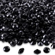 💎 diamond table confetti, vase filler, party decorations for weddings, bridal shower, birthdays, home, and more - 2000 pack of 1 carat 6.5mm jewels (black) - super z outlet logo