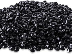 img 3 attached to 💎 Diamond Table Confetti, Vase Filler, Party Decorations for Weddings, Bridal Shower, Birthdays, Home, and More - 2000 Pack of 1 Carat 6.5mm Jewels (Black) - Super Z Outlet