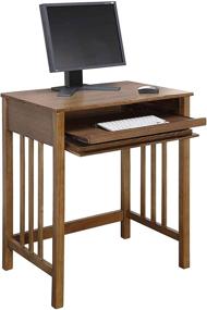 img 3 attached to 🪵 Driftwood Designs2Go Mission Desk by Convenience Concepts