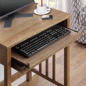 img 1 attached to 🪵 Driftwood Designs2Go Mission Desk by Convenience Concepts