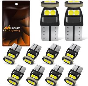 img 4 attached to 🔆 Nilight 194 LED Bulb, T10 T15 168 2828 W5W, White 6000K, Vehicle Interior Dome Map Door Courtesy Marker Cabin License Plate Lights, 10-Pack