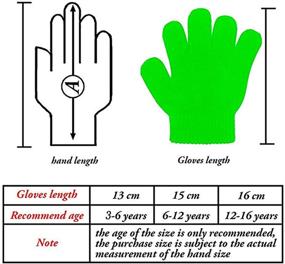 img 3 attached to Детские теплые волшебные перчатки, подростковые зимние эластичные вязаные перчатки для мальчиков и девочек