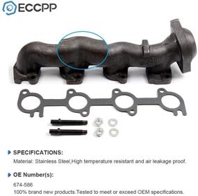 img 2 attached to 🚗 ECCPP Exhaust Manifold - Right Passenger Side for Ford F-150 1999-2004 and Ford Expedition Pickup Truck 1999-2002, 4.6L-V8