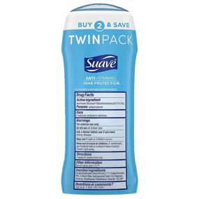 img 4 attached to 💐 Suave 2-Pack 48-Hour Fresh Deodorant for Women - Antiperspirant Stick with Odor and Wetness Protection - 2.6 oz