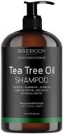 premium baebody tea tree oil shampoo: 16 oz - gentle cleansing for dandruff, dry hair & itchy scalp logo