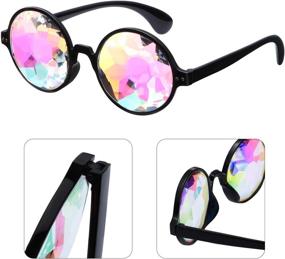 img 1 attached to Eye-Catching Kaleidoscope Goggles: Sunglasses for Unforgettable Festival Decoration